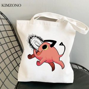 Chainsaw Man shopping bag canvas bolsa bolsas de tela eco tote shopper bag net jute tote 8.jpg 640x640 8 - Chainsaw Man Shop