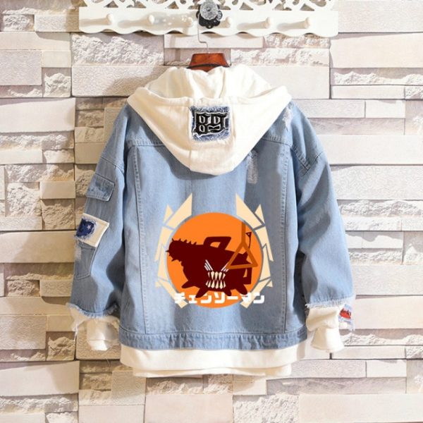 Anime Chainsaw Man Denim Jacket Man Manga Graphic printing Funny Cartoon Jackets Pochita Makima Unisex Tops 15.jpg 640x640 15 - Chainsaw Man Shop