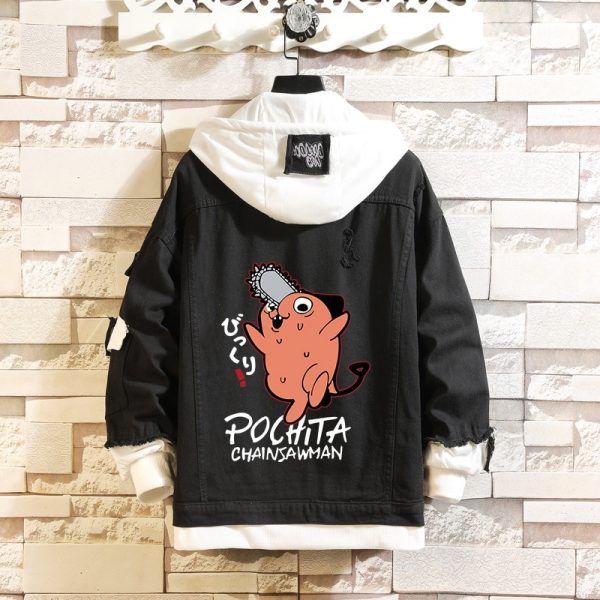 Chainsaw Man Jacket - Denim Jacket Graphic Funny Anime Fashion