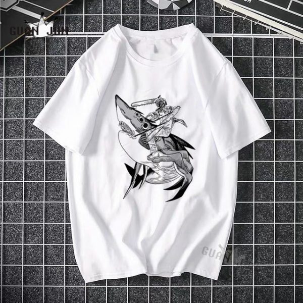 EU Size 100 Cotton Men T Shirt Chainsaw Man Tops Japan Style Anime Manga Summer Black 20.jpg 640x640 20 - Chainsaw Man Shop